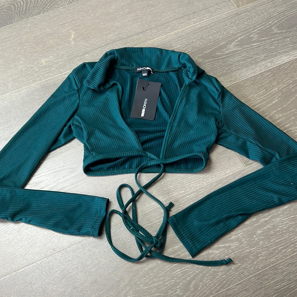 Green Tie Top